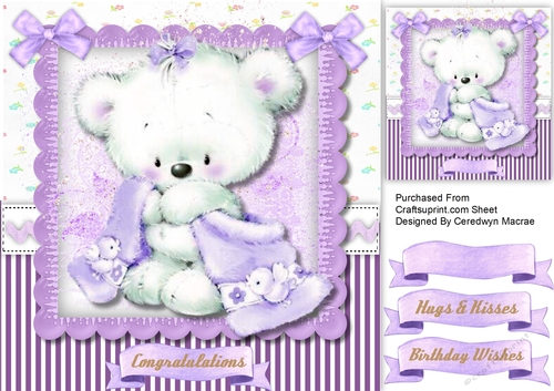 Gorgeous Little Lilac Bear