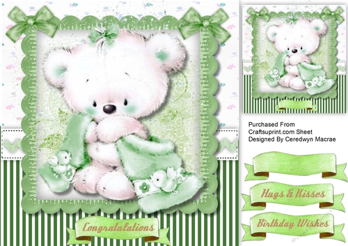 Gorgeous Little Green Bear