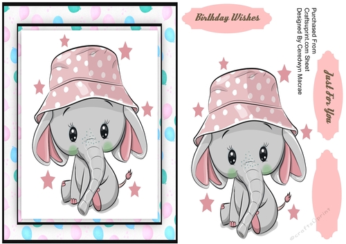 A5, Ellie in her Pink Hat