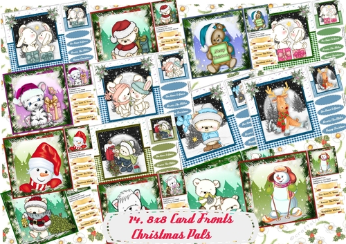 14, Christmas Card fronts with Verse 
