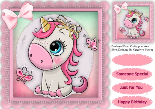 Beautiful Pink   Fantasy Unicorn 