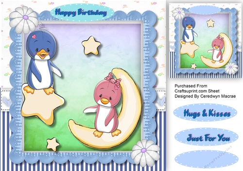 Penguins Love You  To The Moon and Back 