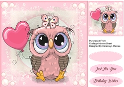 Owls Butterfly and Heart