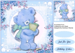 Blue Teddys Flower Pot