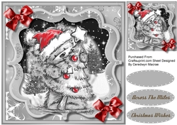Teddies Silver Christmas Tree 