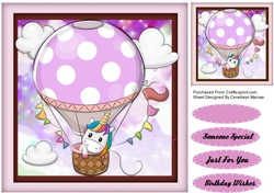 Unicorn in a Lilac Balloon