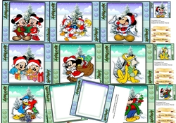 8, Christmas Animals Card Fronts + 2 Inserts