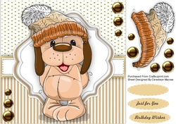 Dog in a Bobble Hat