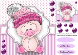 Piggy in a Bobble Hat