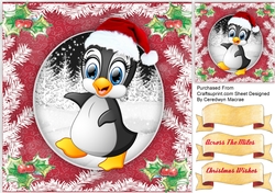 Dancing Penguin in Christmas HAT
