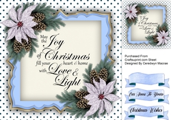 Joy At christmas  With Poinsettias 