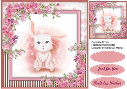 Beautiful Rabbit with Blossom