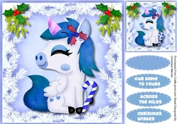 Blue Christmas Unicorn