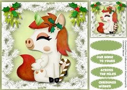 Red Christmas Unicorn