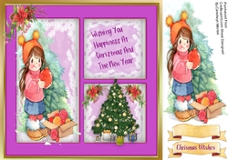 Quad Card , decorating the Tree