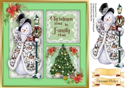 Quad Card , The Christmas Snowman