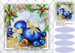 Beautiful Blue Christmas Baubles