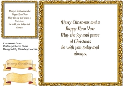 Beautiful Gold Christmas Topper or Insert 3
