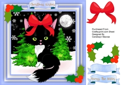 Kitty Cats Christmas Bow
