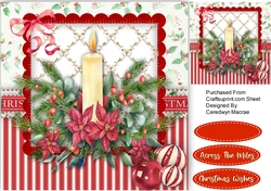 Beautiful Candle and Poinsettias