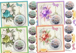 4, Beautiful Cottage Bauble card Fronts
