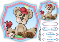Cute Baseball Bear 3