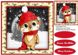 Gorgeous Reindeer  in Woolly Hat 