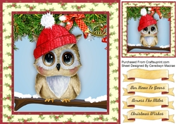 GorgeousOwls Christmas Woolly Hat