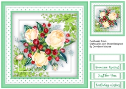 Cream Roses and Berrys 