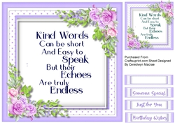 Kind Words and Lilac Roses
