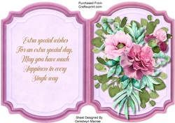 Beautiful Mauve Rose Topper, With Vers