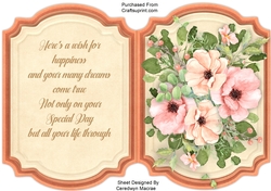 Blush Rose Topper, With Verse