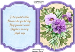 Lilac Rose Topper, With Verse