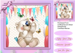 Beautiful Butterfly Bear