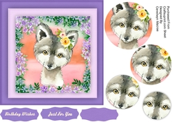 Beautiful  Fox and Corner Scrolls 
