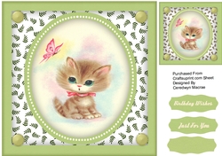 Little Kitty and Butterfly