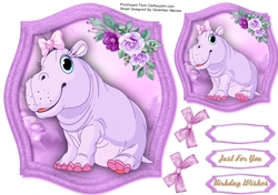 Cute Lilac Hippo