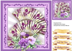 Lilac Fans and Roses 
