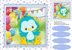 Cute Owl with Balloons