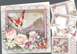 8x8 Mini Kit , Love Roses and Butterflys