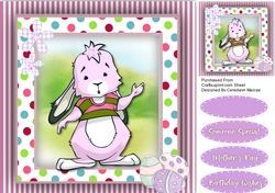 Pink Rabbit with Eggs
