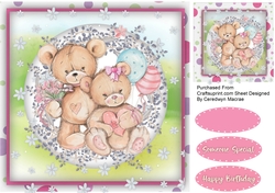 Cute Teddies with Balloons 