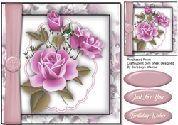 Lilac Roses and Ribbon Wrap
