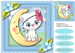 Cute Kitty Cat On the Moon