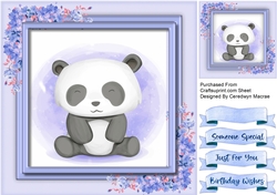 Cute Panda in Double Frame 