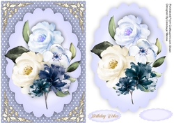 Beautiful Blue A5 Spring Flowers