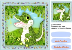 Cute BIrthday Alligator