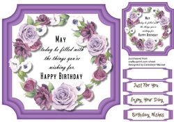 Lilac Roses and Birthday Verse