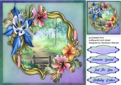Garden Style on Shaped Mat