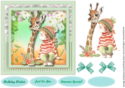 Giraffe and Girl 